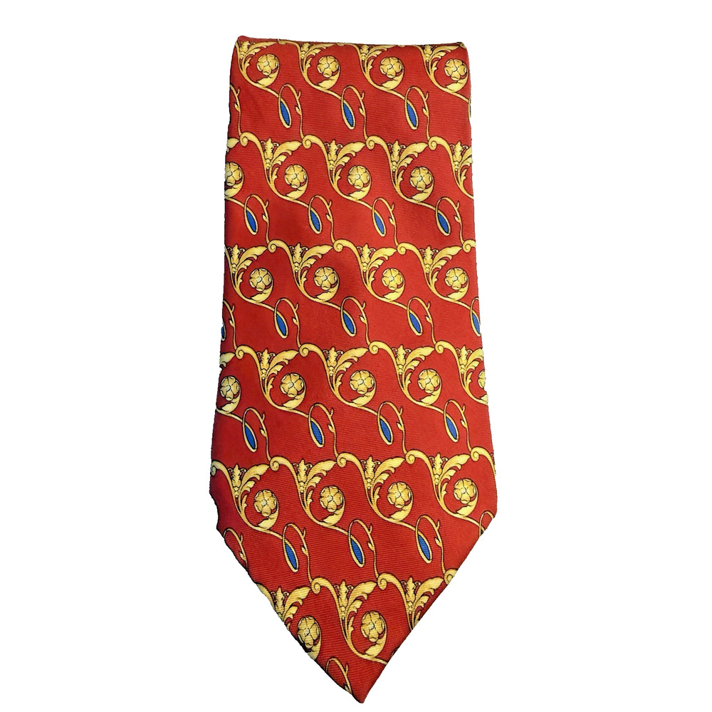 Henri Christian necktie Red gold neo-classical designer classic business power